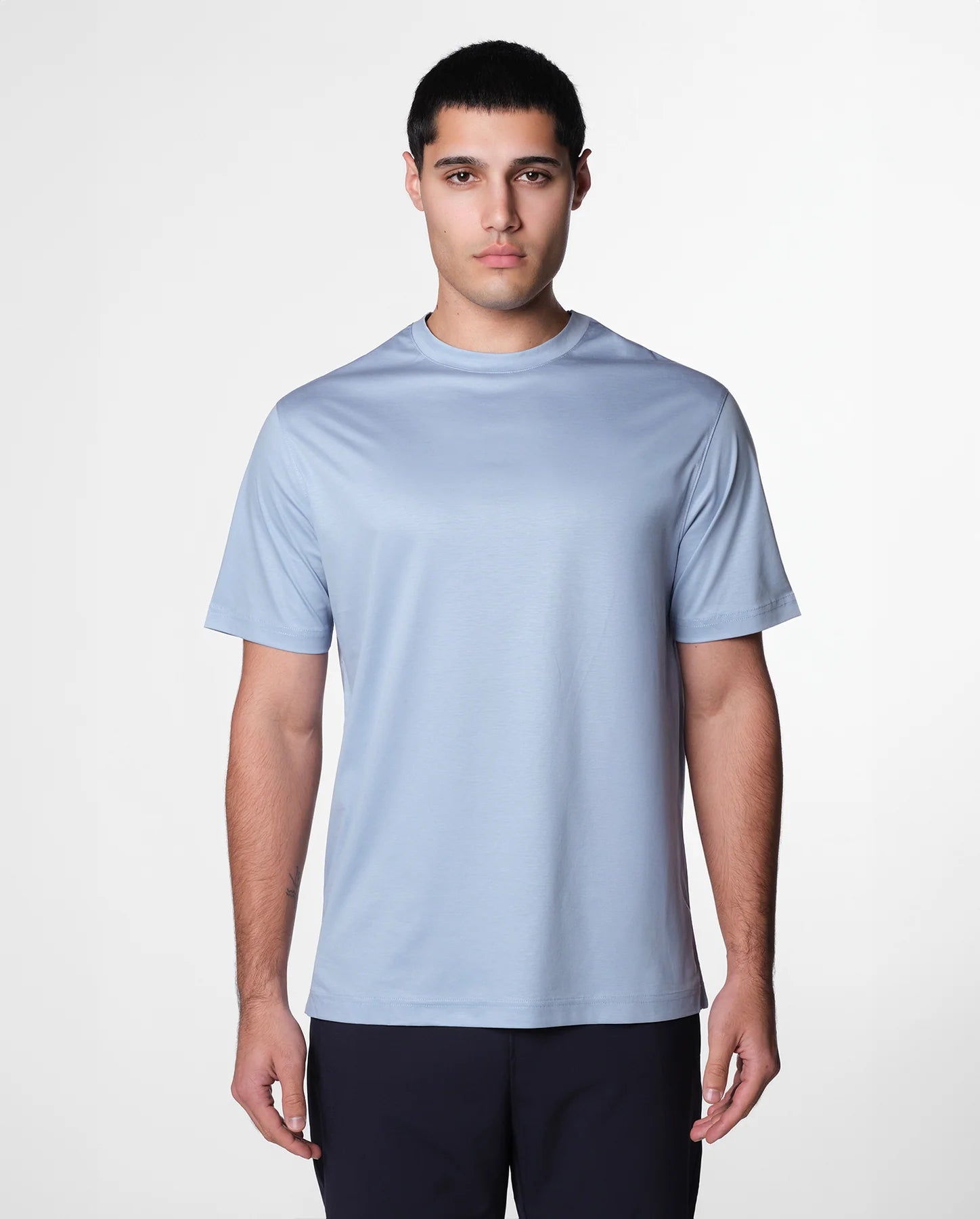 luksus t-shirt – babyblå